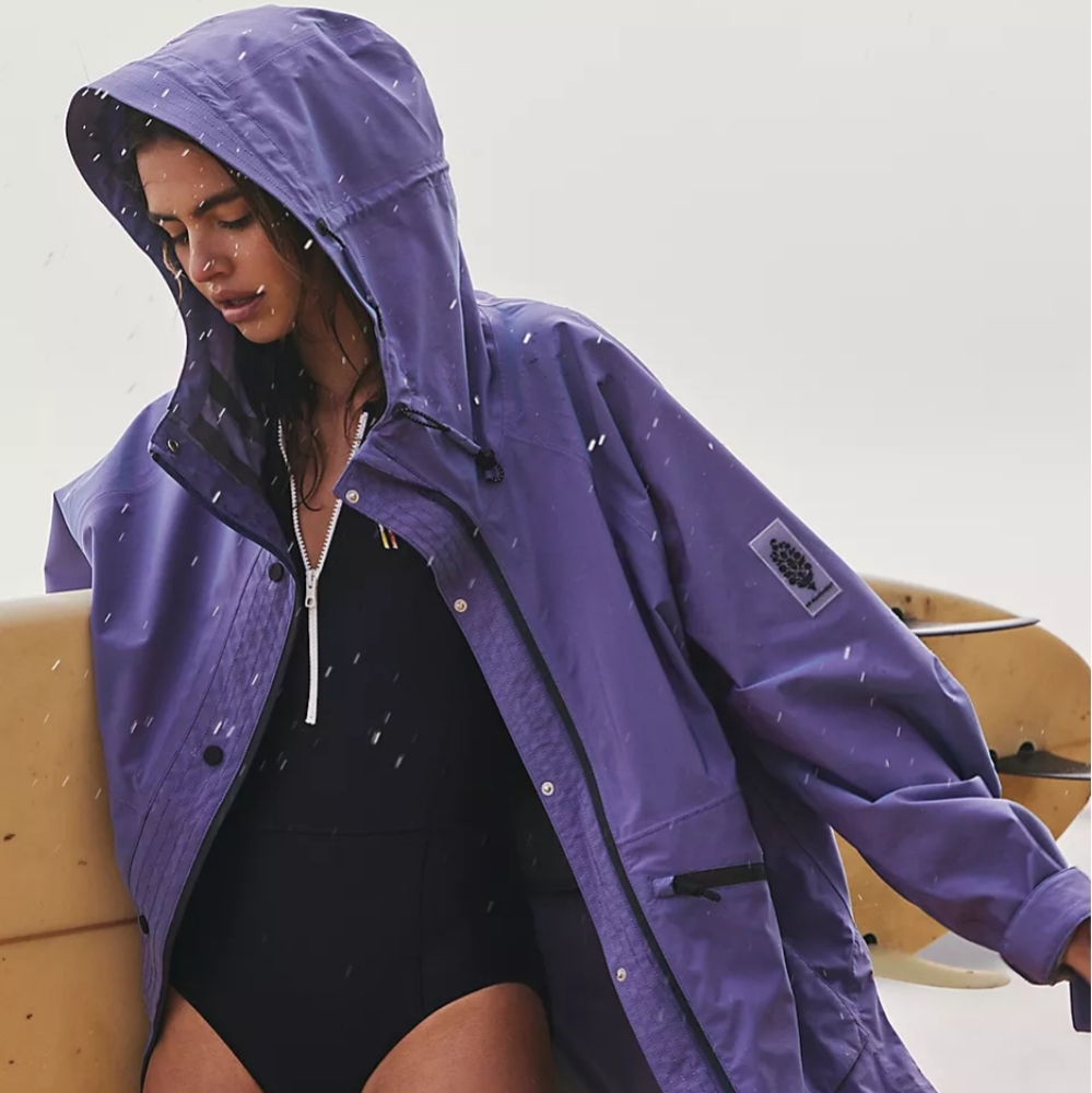 Free People Movement Iridescent Bio-Based Membrane Singin In the Rain Jacket